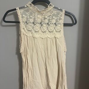 Altar'd State Cream Lace Blouse